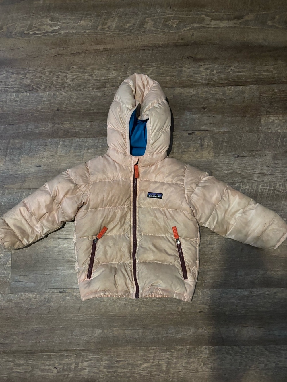 Patagonia Hi Loft Kids Puffer Jacket - Pink and Blue